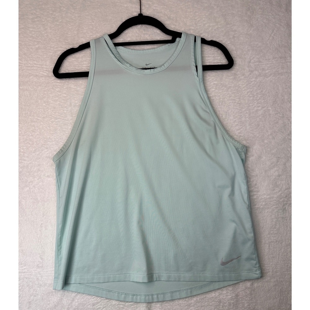 Nike Dri-FIT Tank Top Womens Large Mint Green Racerback Activewear